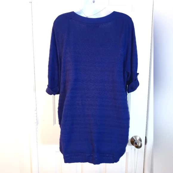 Apt 9 Indigo 3/4 Sleeve Light Sweater - Picture 8 of 8